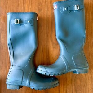 [VGUC] Hunter Navy Blue Original Tall Knee-High Rain Boots